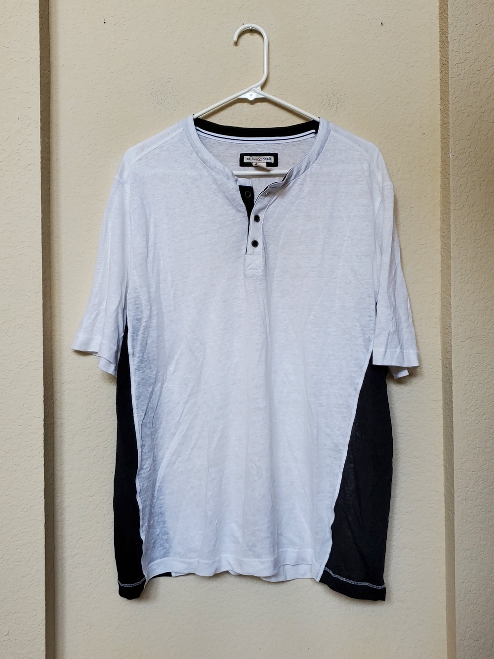 Carbon2Colbalt 100% Linen Henley Style Shirt. Size Large
